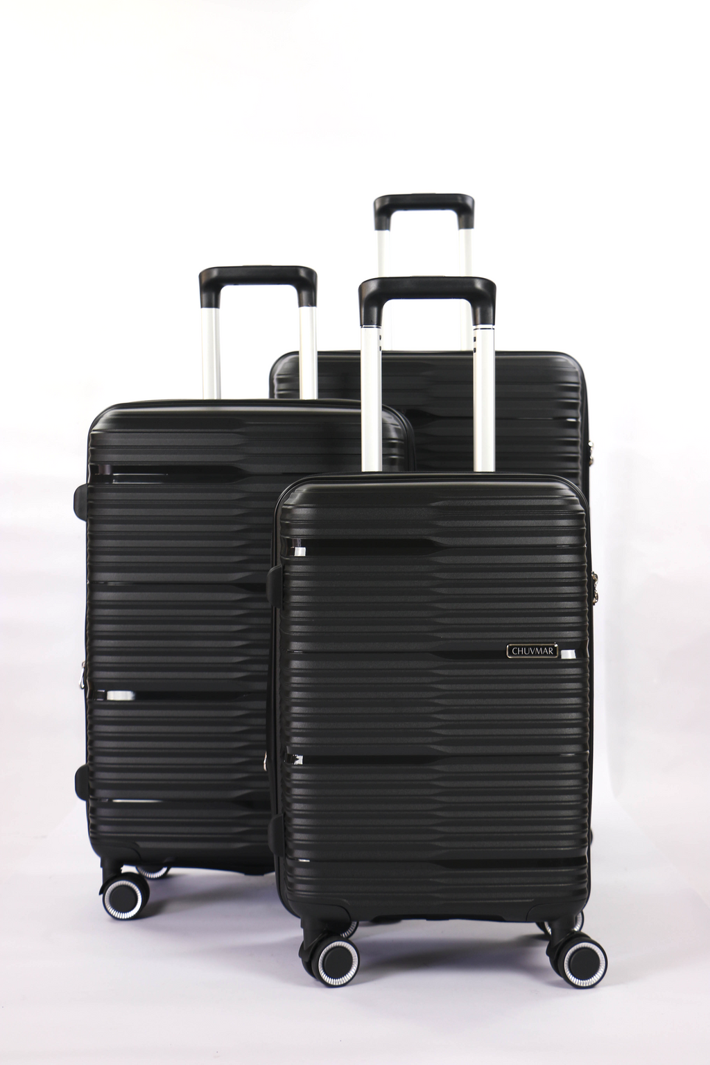 Conjunto de 3 Malas Expansíveis em Polipropileno com Fechadura TSA