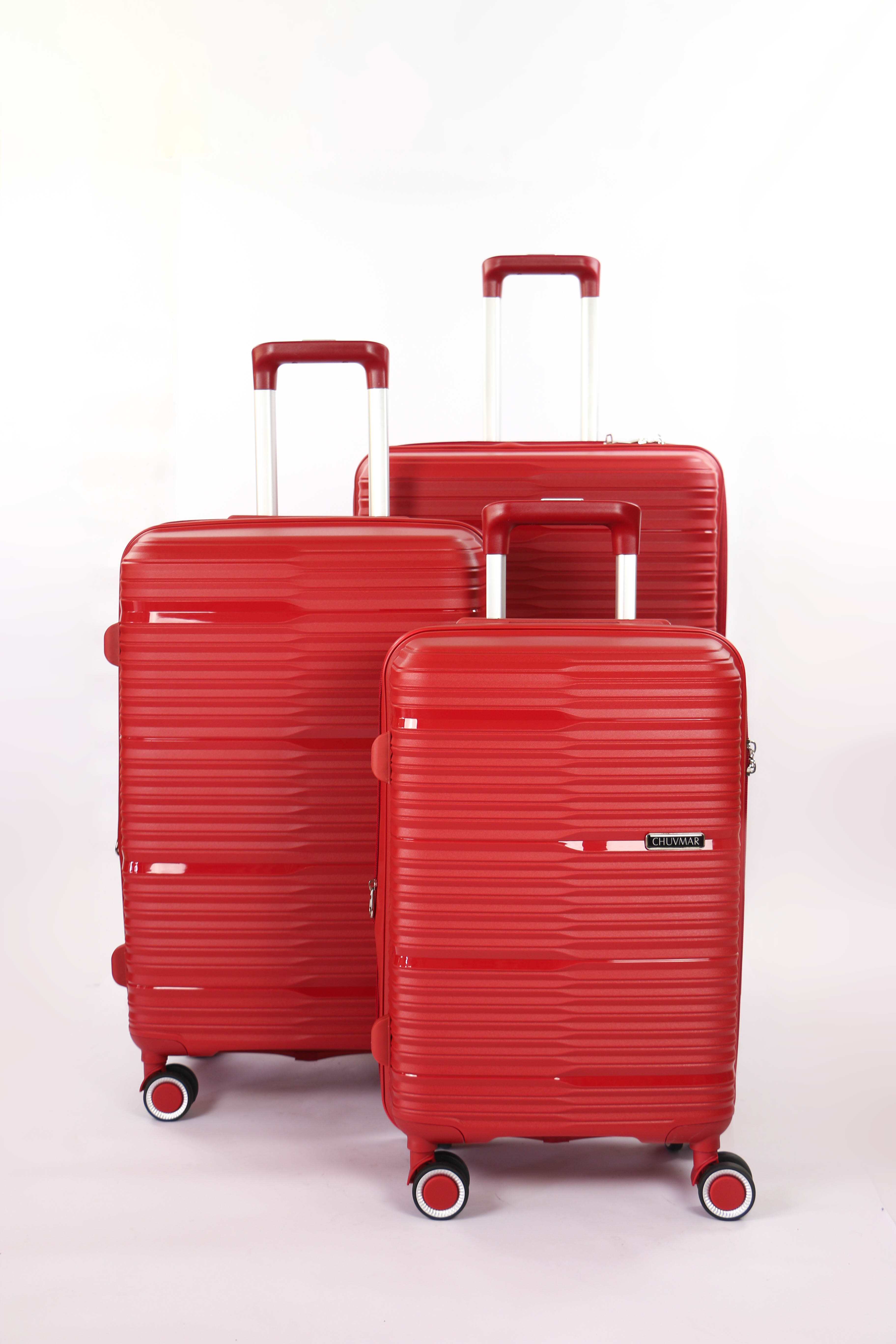 Conjunto de 3 Malas Expansíveis em Polipropileno com Fechadura TSA