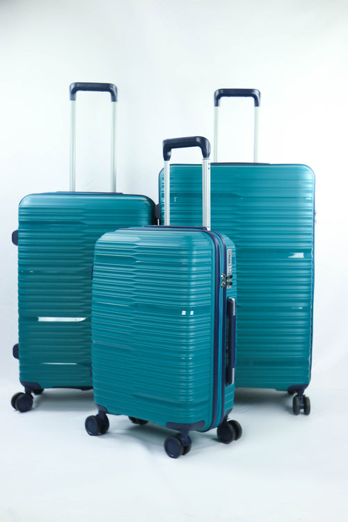 Conjunto de 3 Malas Bicolores em Polipropileno com Interior 180D e Rodas Silenciosas | Produzido em Portugal