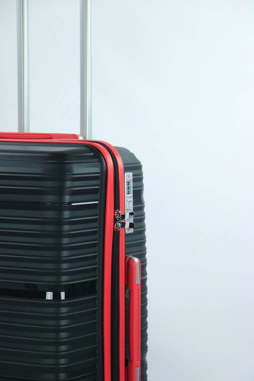 Conjunto de 3 Malas Bicolores em Polipropileno com Interior 180D e Rodas Silenciosas