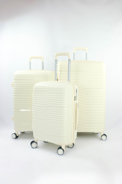 Conjunto de 3 Malas em Polipropileno com Interior 180D e Rodas Silenciosas