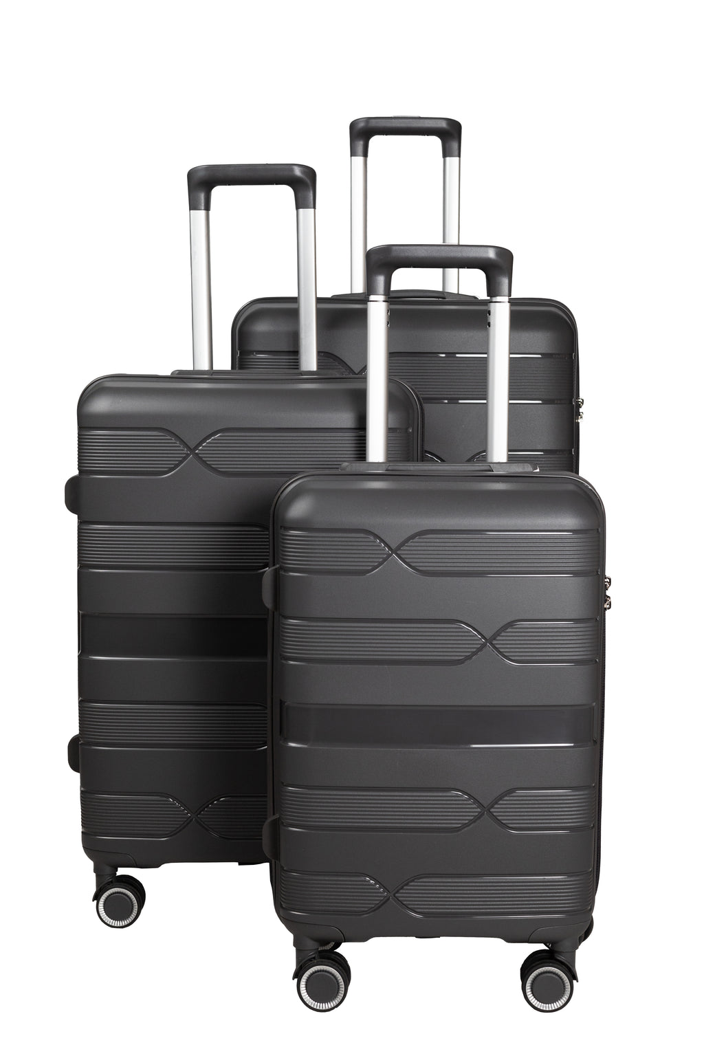 Conjunto de 3 Malas em Polipropileno com Rodas Silenciosas