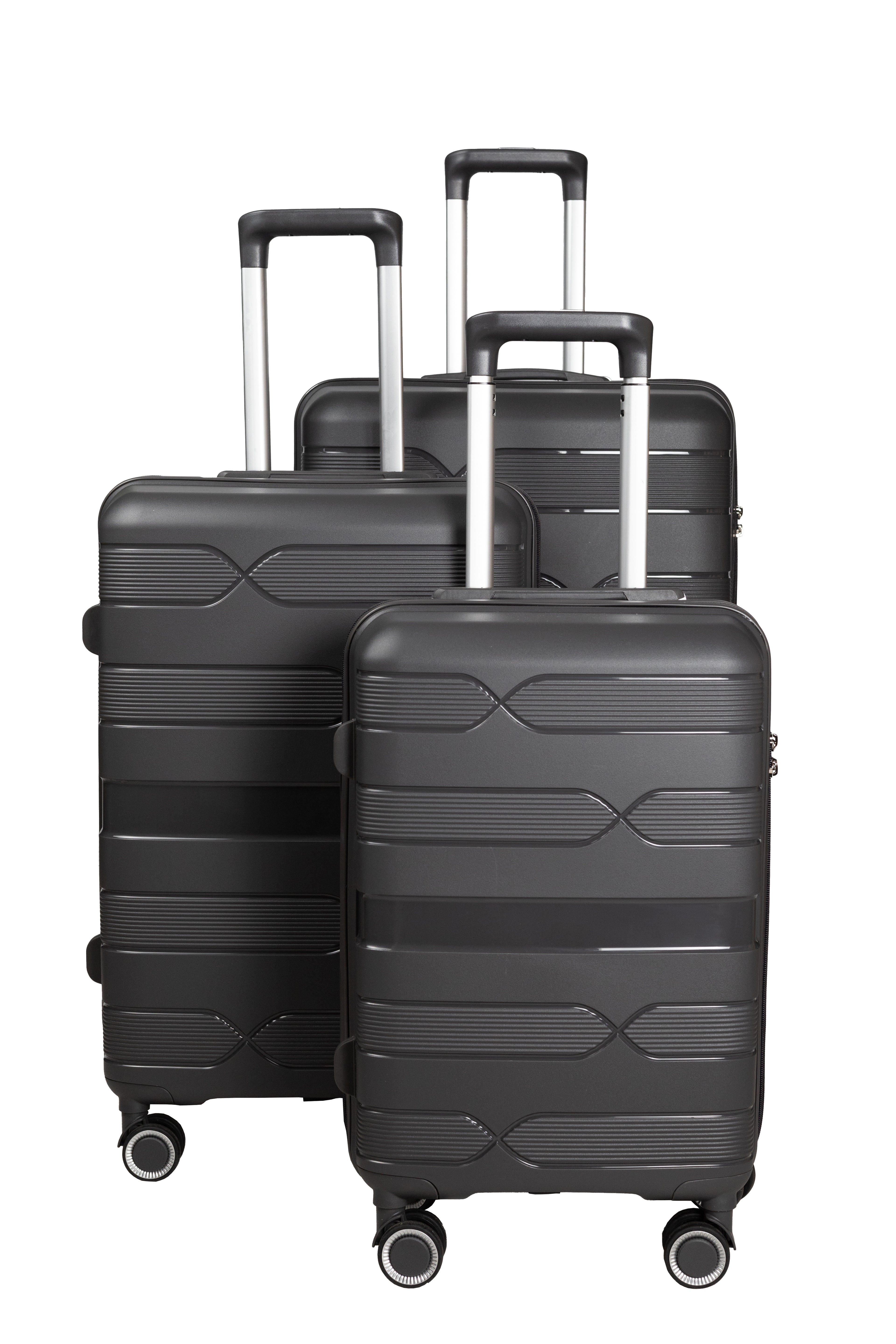 Conjunto de 3 Malas em Polipropileno com Rodas Silenciosas