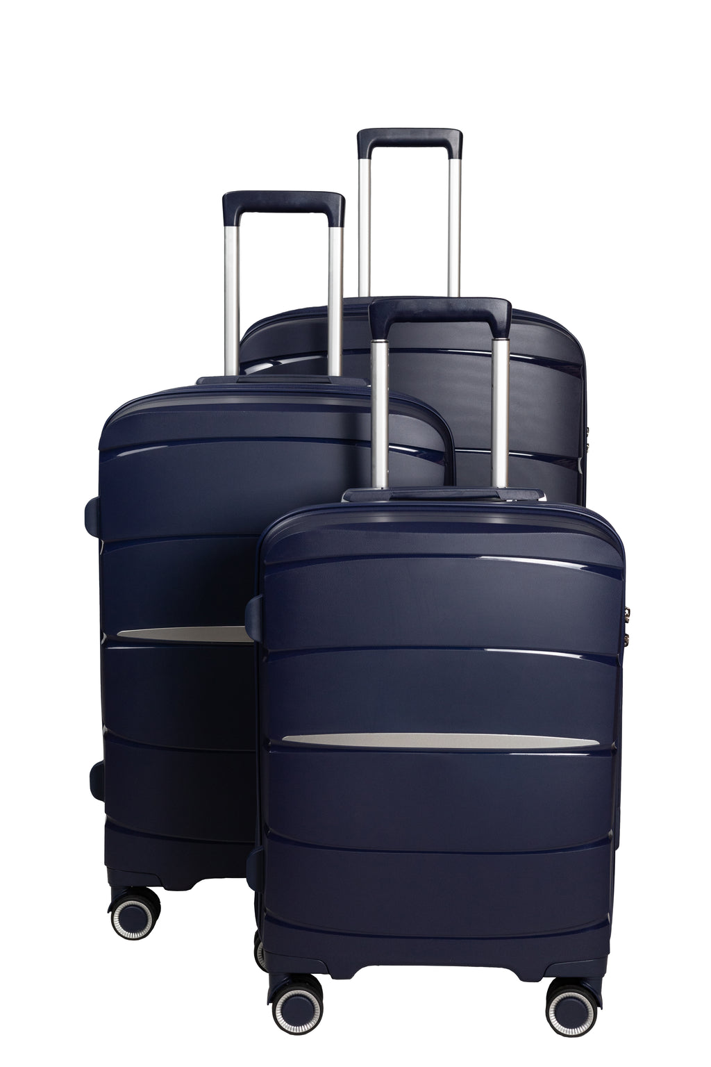 Conjunto de 3 Malas em Polipropileno Resistente com Rodas Silenciosas