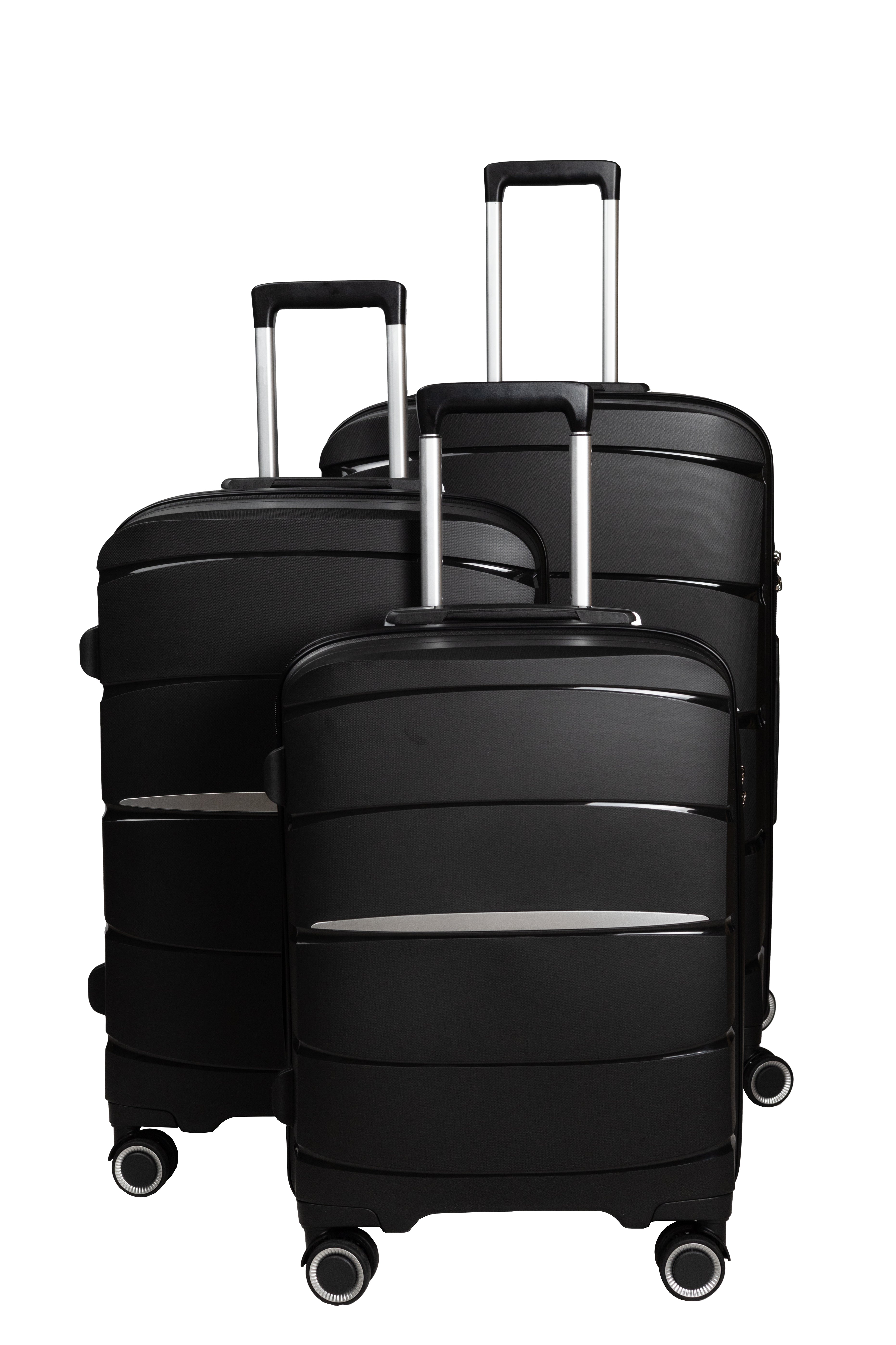 Conjunto de 3 Malas em Polipropileno Resistente com Rodas Silenciosas