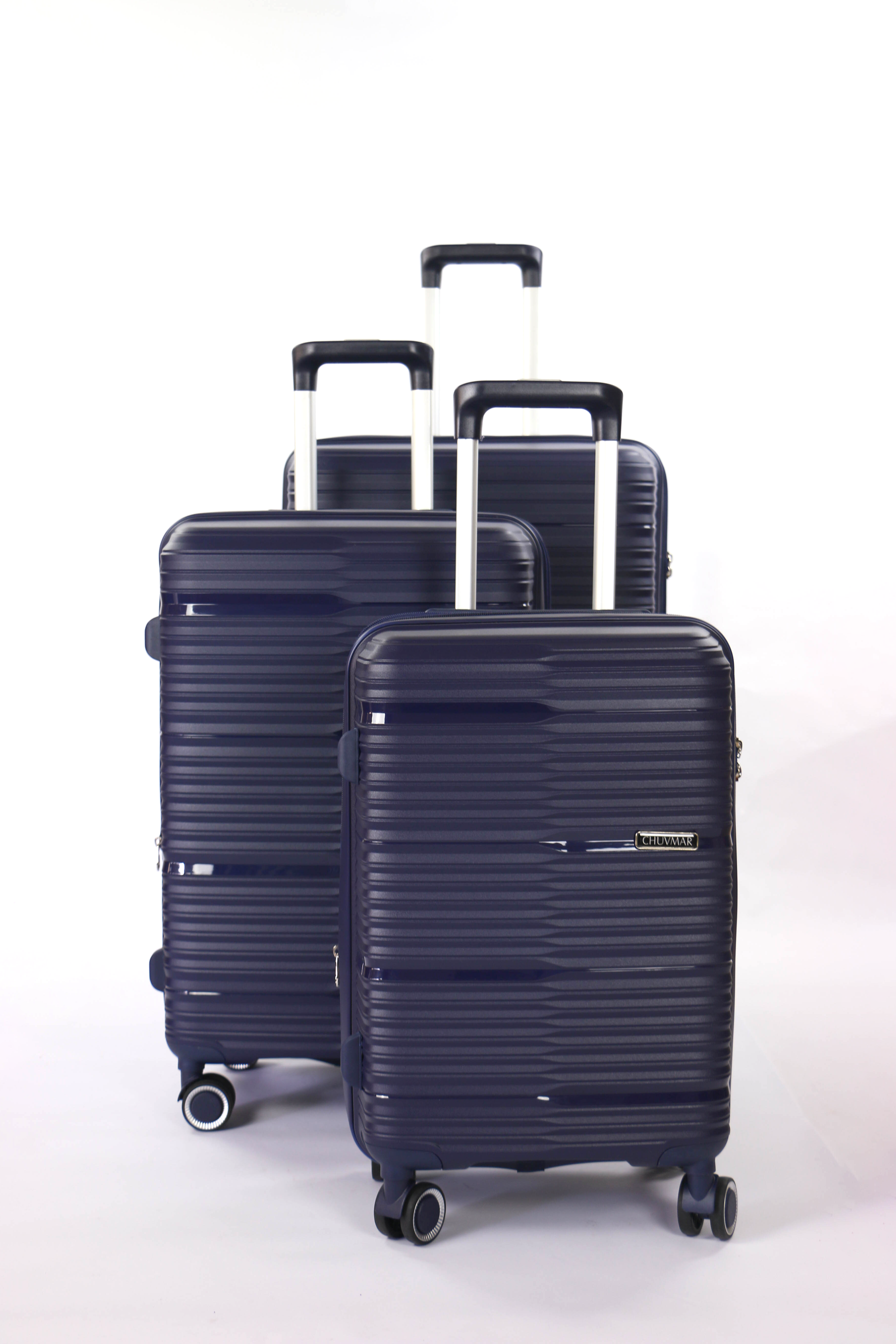 Conjunto de 3 Malas Expansíveis em Polipropileno com Fechadura TSA